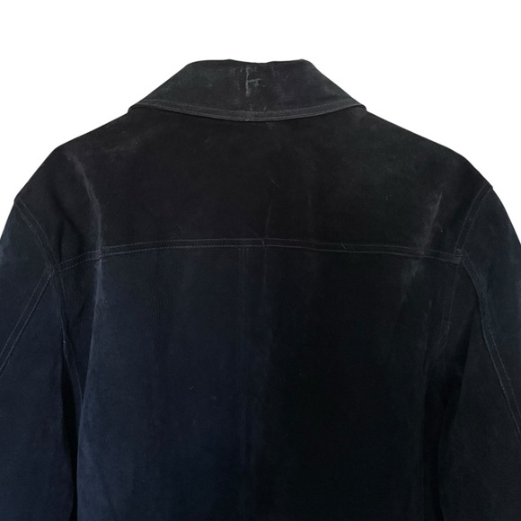 JOHN ASHFORD Men’s Suede Bomber Jacket Black - Picture 5 of 8